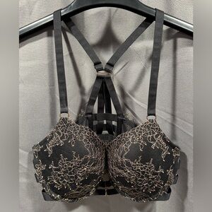 Victoria's Secret Black and Gold Lace Bra